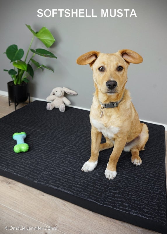 Softshell kangas MUSTA