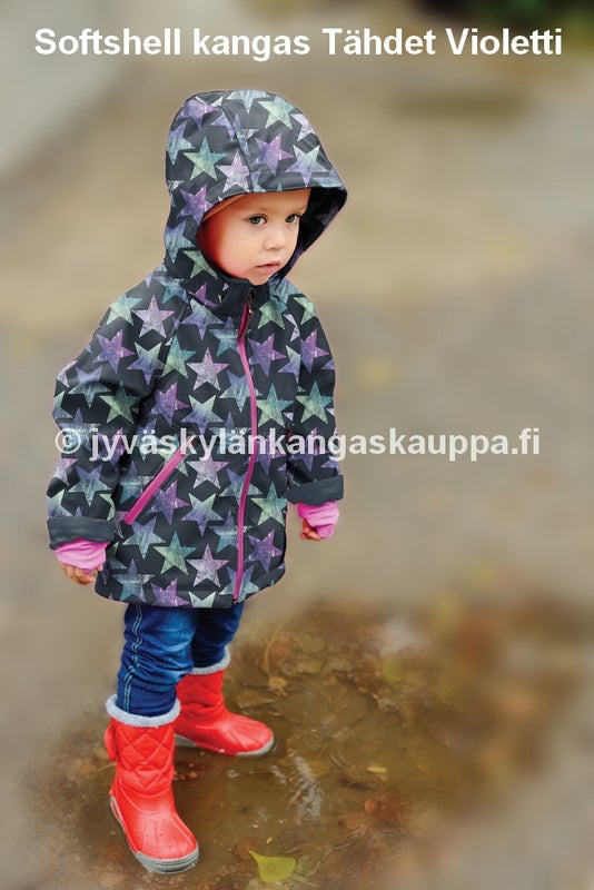 Softshell kangas T&auml;hdet Violetti