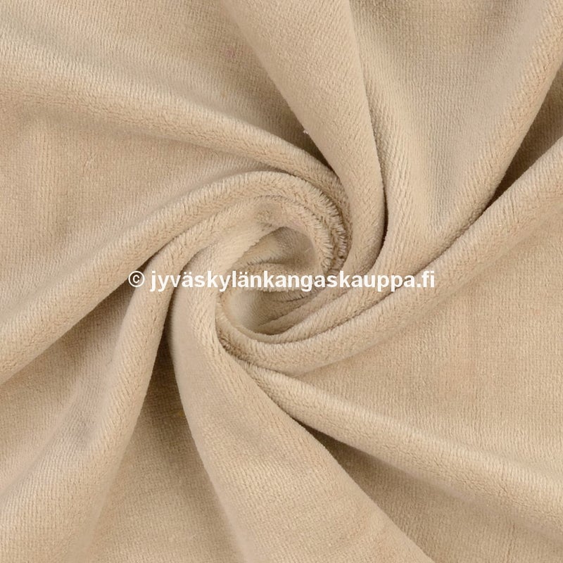 Velour kangas Vaalea Puuteri