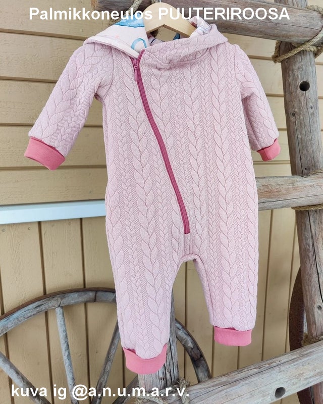 Palmikkoneulos PUUTERIROOSA