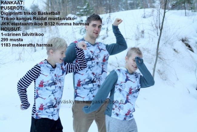 Trikoo kangas Raidat TURKOOSI (1,5m valmispala)pahvin&ouml;yt&auml;&auml;