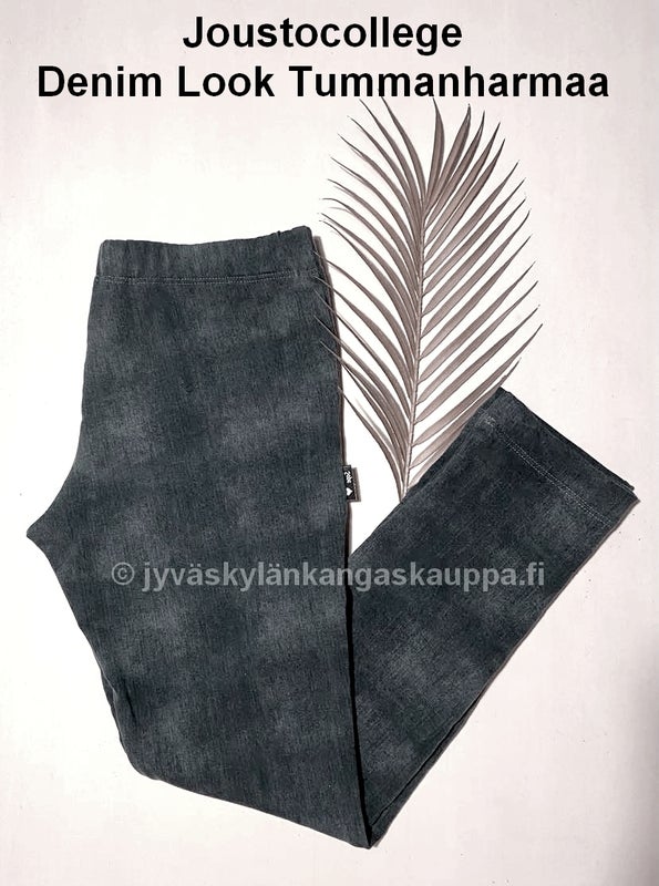 Joustocollege Denim Look Tummanharmaa