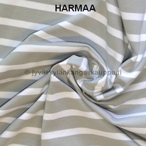 Trikoo kangas Raidat TURKOOSI (1,5m valmispala)pahvin&ouml;yt&auml;&auml;