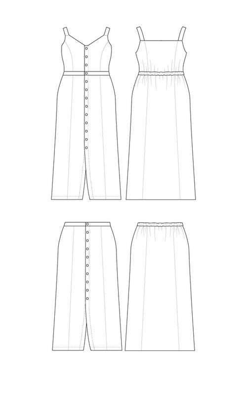 Cashmerette kaava 1104 Holyoke maxi dress and skirt