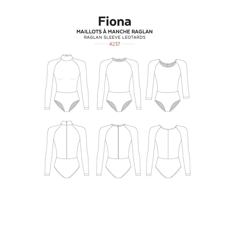 Jalie kaava 4237 FIONA Raglan sleeve leotards