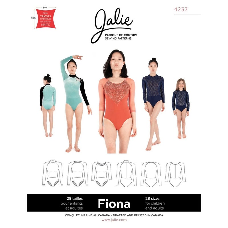 Jalie kaava 4237 FIONA Raglan sleeve leotards