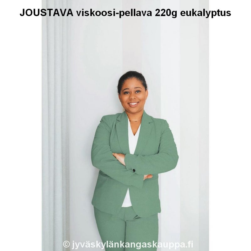JOUSTAVA viskoosi-pellava 220g vaalea roosa