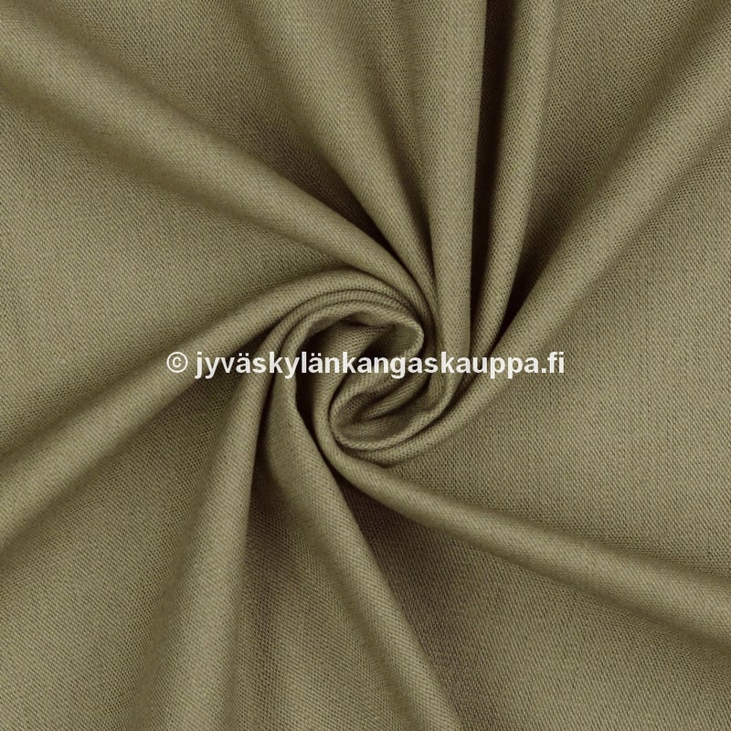 JOUSTAVA viskoosi-pellava 220g vaalea khakinvihre&auml;