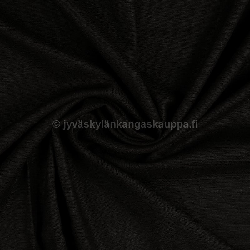 JOUSTAVA viskoosi-pellava 212g musta