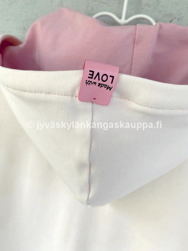 Keinonahkamerkki Made with LOVE Pysty ROOSA sek&auml; 009 VANILJA: Joustocollege, Harjattu Joustocollege (Talvitrikoo), Perus resori