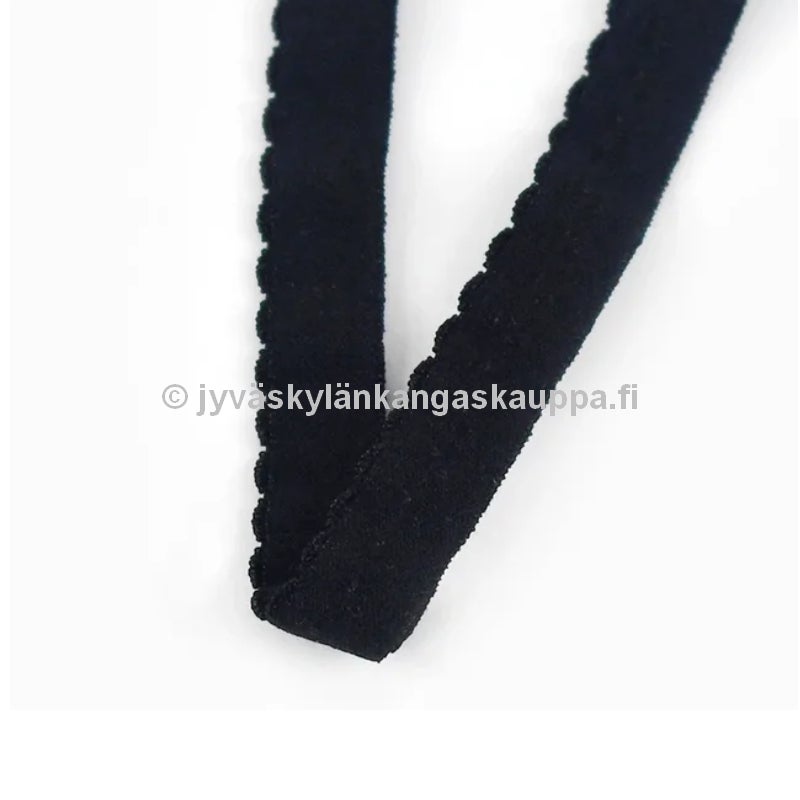 Kanttauskuminauha 10mm pitsireuna musta
