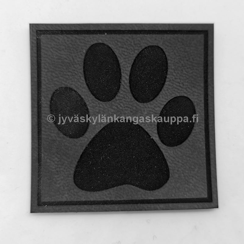 Keinonahkamerkki neli&ouml; TASSU tummanharmaa