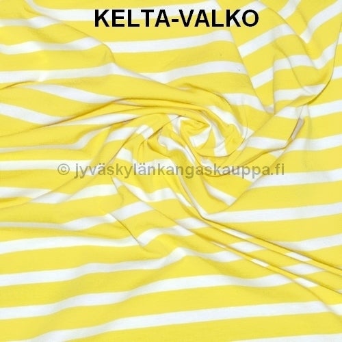 Trikoo kangas Raidat TURKOOSI (1,5m valmispala)pahvin&ouml;yt&auml;&auml;