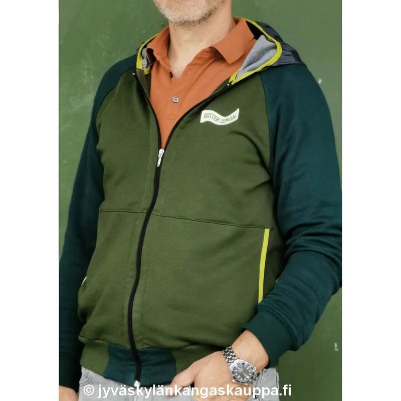 Ki-Ba-Doo kaava MEN Mix & Match Sweat Jacket miesten huppari Py&ouml;r&ouml; - ja Raglanhihalla