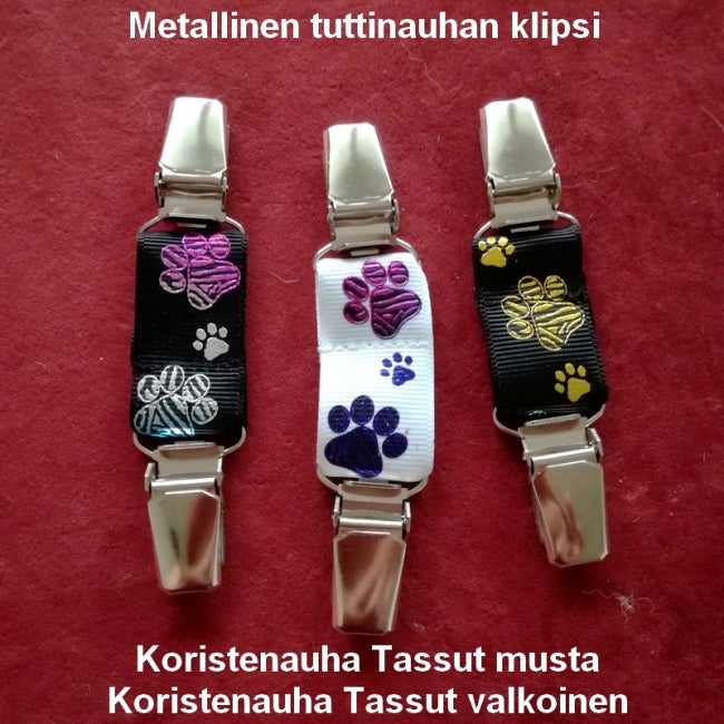 Koristenauha Tassut valkoinen V&Auml;RITASSU (30cm valmispala)