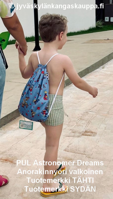 PUL Astronomer Dreams ja Anorakinny&ouml;ri valkoinen sek&auml; Tuotemerkki T&Auml;HTI ja Tuotemerkki SYD&Auml;N