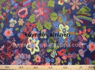 PUL LAMINOITU VELOUR sininen k&ouml;ynn&ouml;s