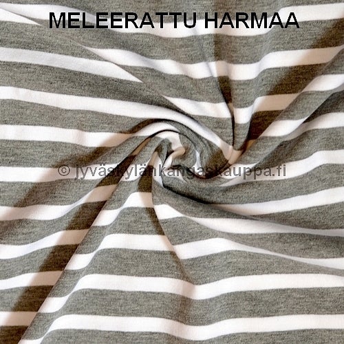 Trikoo kangas Raidat TURKOOSI (1,5m valmispala)pahvin&ouml;yt&auml;&auml;