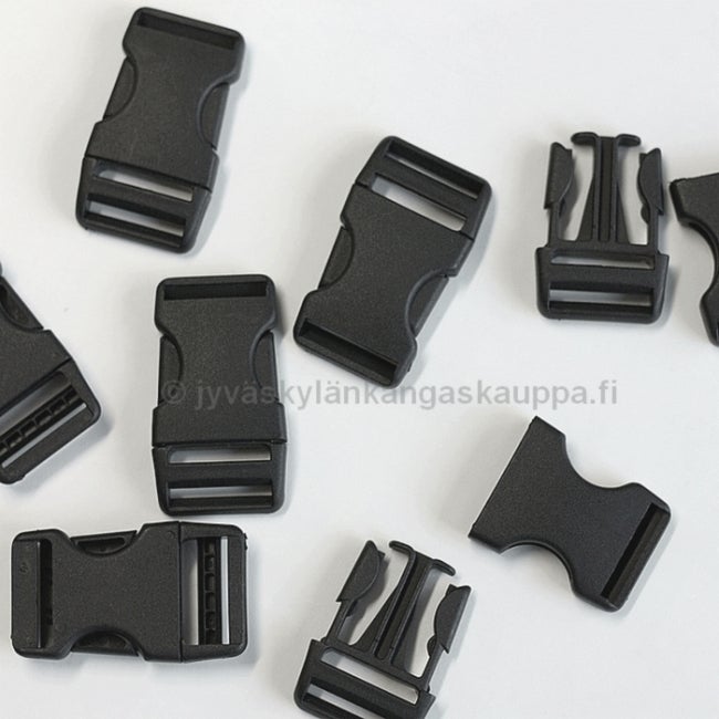 Muovinen kiinnitys klipsi 25mm sivusta avattava