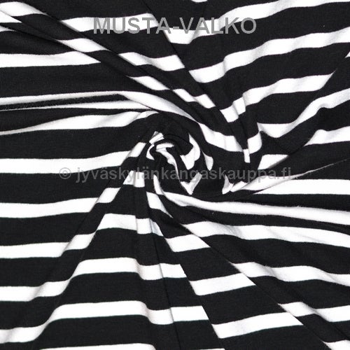 Trikoo kangas Raidat TURKOOSI (1,5m valmispala)pahvin&ouml;yt&auml;&auml;