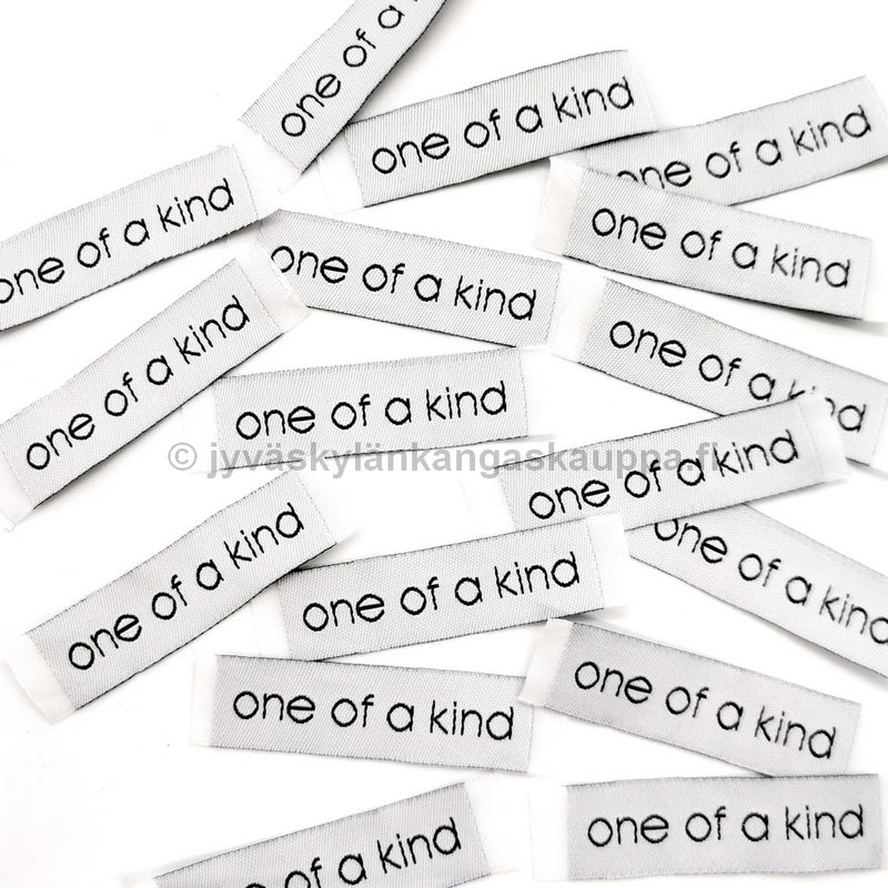 Tuotemerkki one of a kind (p&auml;&auml;dyist&auml; ommeltava)