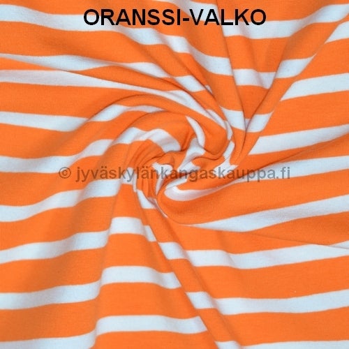 Trikoo kangas Raidat TURKOOSI (1,5m valmispala)pahvin&ouml;yt&auml;&auml;