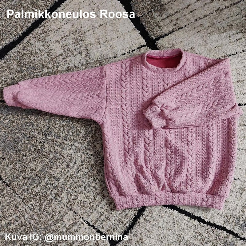 Palmikkoneulos Roosa