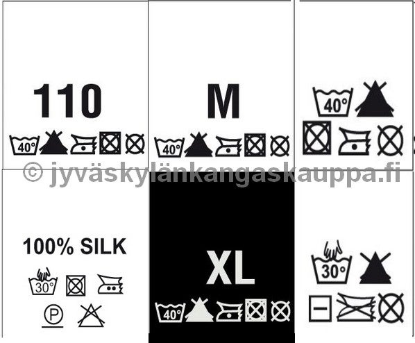 Painetut kokolaput pesumerkinn&auml;ll&auml;