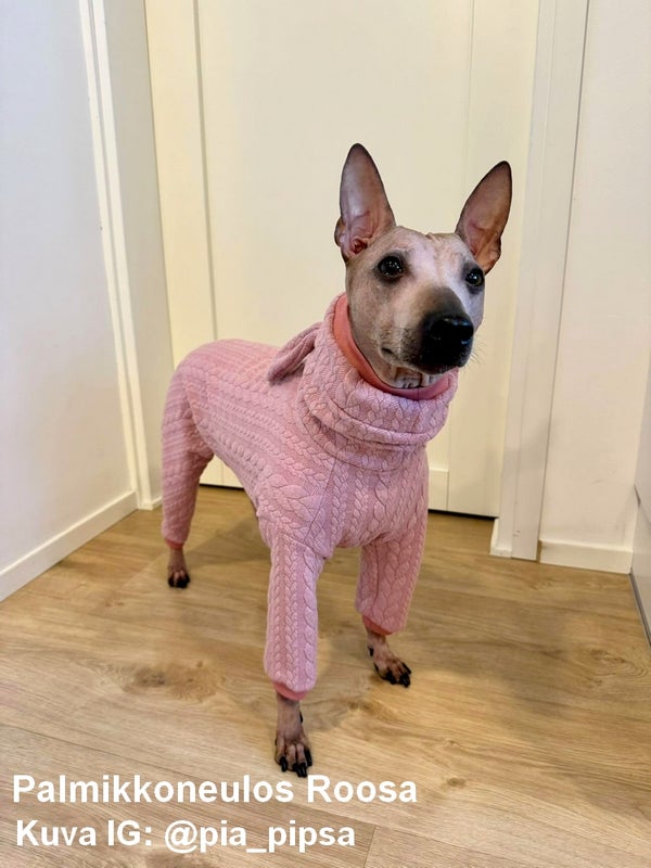 Palmikkoneulos Roosa