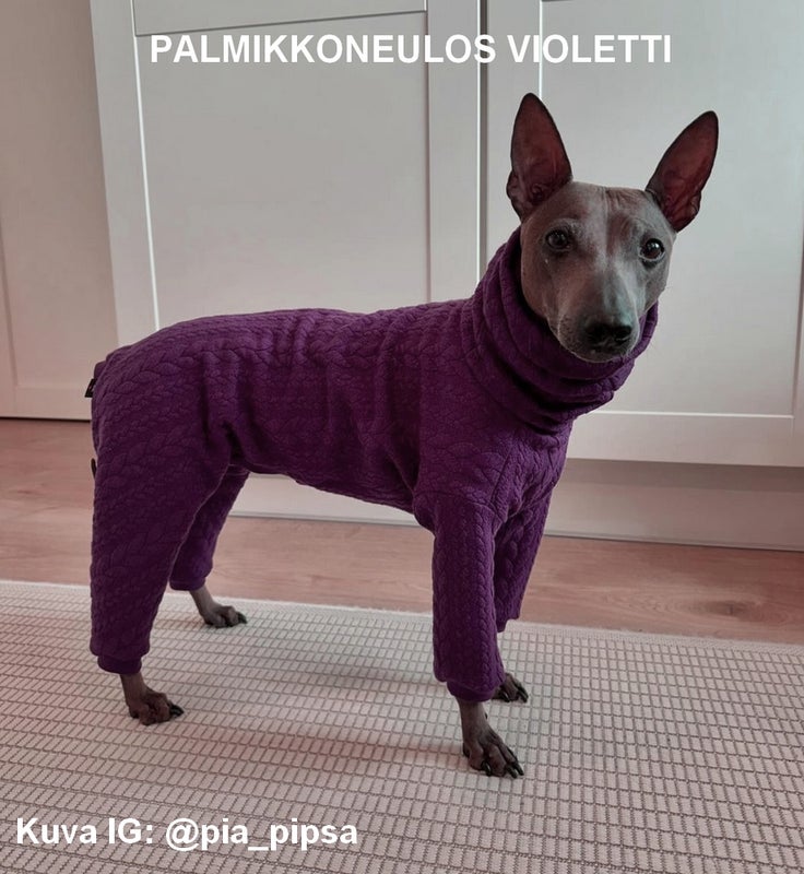 Palmikkoneulos Violetti