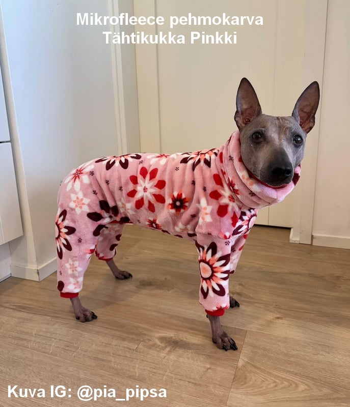 Mikrofleece pehmokarva T&auml;htikukka Pinkki