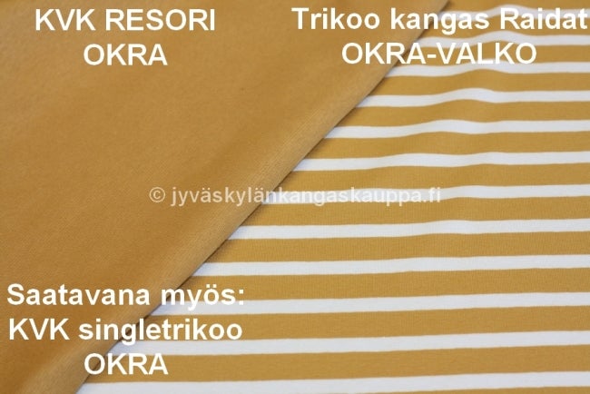Trikoo kangas Raidat TURKOOSI (1,5m valmispala)pahvin&ouml;yt&auml;&auml;