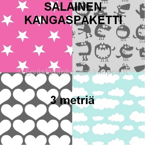 Salainen kangaspaketti 3 metri&auml;