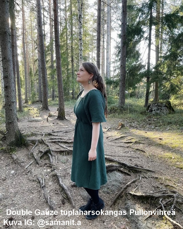 Double Gauze tuplaharsokangas Pullonvihre&auml;