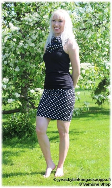 Trikoo kangas Raidat TURKOOSI (1,5m valmispala)pahvin&ouml;yt&auml;&auml;