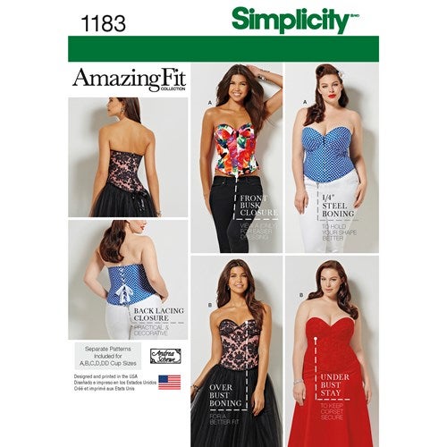 Simplicity kaava 1183 Misses and Plus Size Corsets