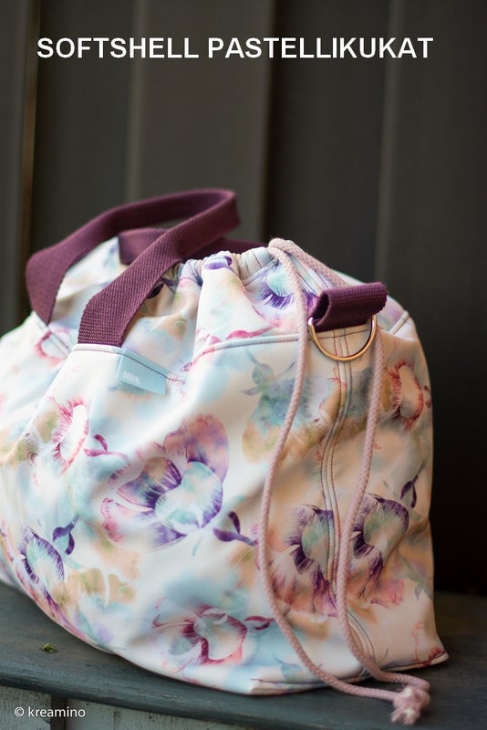 Softshell kangas Pastellikukat