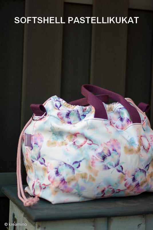 Softshell kangas Pastellikukat