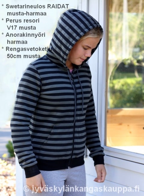 Anorakinny&ouml;ri tummanharmaa