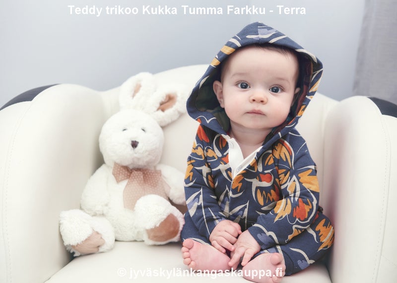 Teddy trikoo Kukka Tumma Farkku - Terra