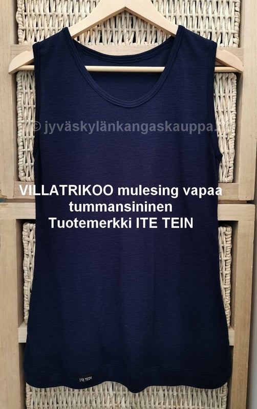 Ohut merinovilla, ribbivilla TUMMANSININEN