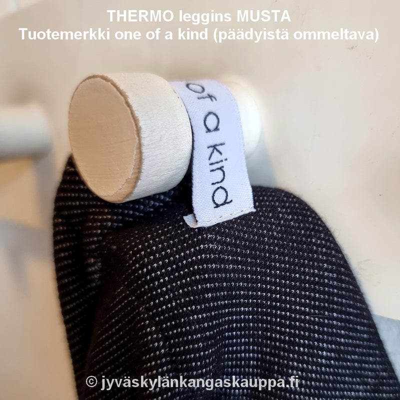THERMO leggins MUSTA sek&auml; Tuotemerkki one of a kind (p&auml;&auml;dyist&auml; ommeltava)