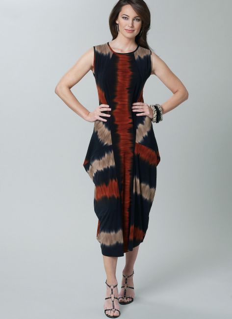 Vogue kaava V1234 SIDE-DRAPE DRESSES