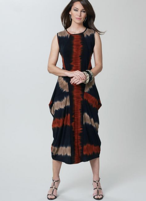 Vogue kaava V1234 SIDE-DRAPE DRESSES