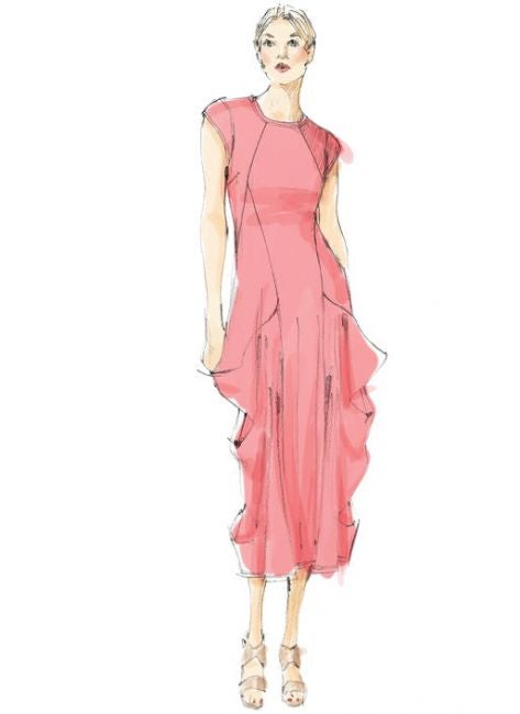 Vogue kaava V1234 SIDE-DRAPE DRESSES