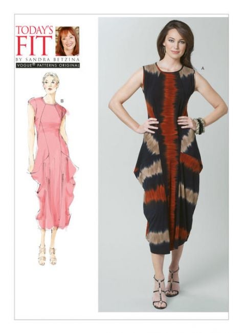 Vogue kaava V1234 SIDE-DRAPE DRESSES