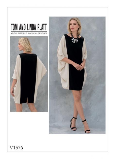 Vogue kaava V1576: designer tulppaani mekko