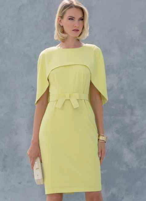 Vogue kaava V1579: designer juhlamekko hartiahuivilla