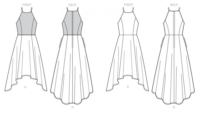 Vogue kaava V9252: helppo mekko