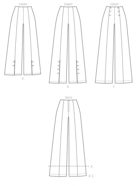 Vogue kaava V9282: leve&auml;lahkeiset housut